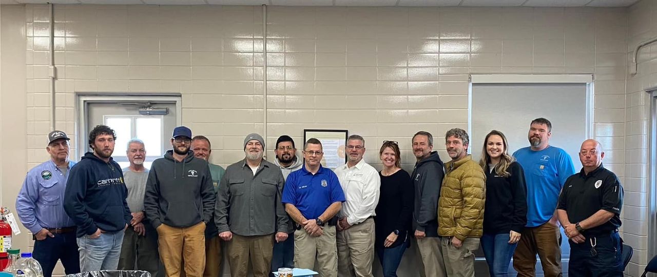 This morning Cullman Water Treatment Plant celebrated Lake Patrol Officer Matt Dean’s retirement!